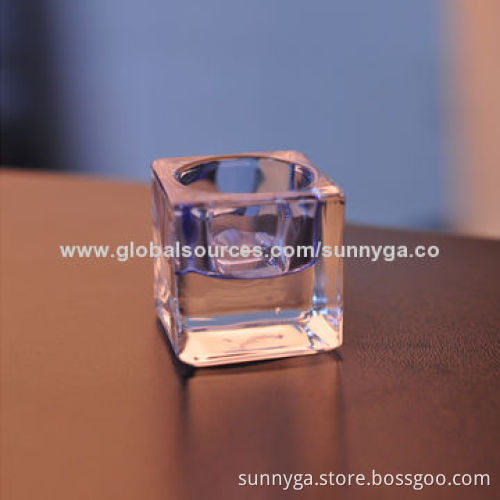 Square Candle Holder, Tea Light Glass